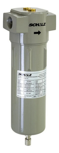 Filtro de Ar FS0070-C Adsorção Alumínio Carvão Ativado 70Pcm 16bar 3/4pol BSP Rede Ar Compressor Schulz 702440