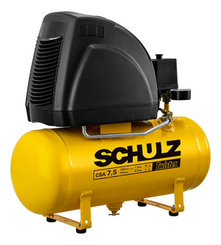 Motocompressor Ar Portátil Pistão CSA7,5TWISTER 15 Motor Monofásico Aberto Industrial 1,5CV 220V 2P60Hz Schulz 91504350