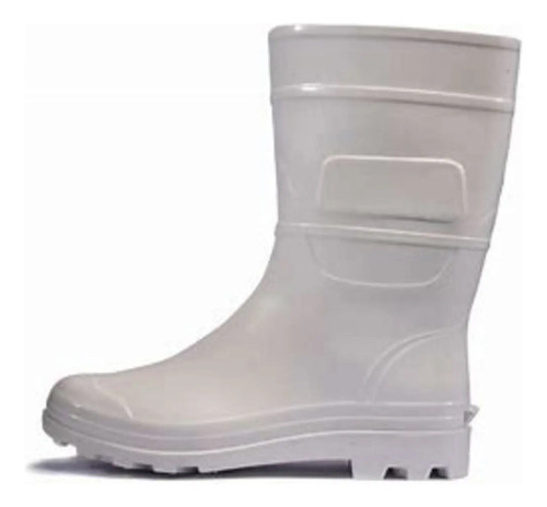 Bota de pvc branca com forro CA 32165 MOD.106 Cartom