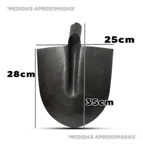 Pá forjada concha bico frankfurt sem cabo Pandolfo 08310
