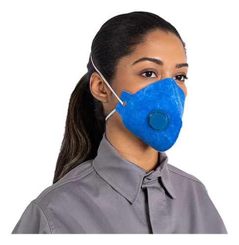 Respirador PFF2 com válvula 2306 P2 azul Ledan CA 13121