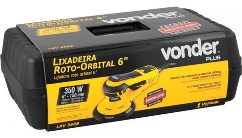 Lixadeira roto-orbital 6" 350w LRV 350b Vonder 6001350220