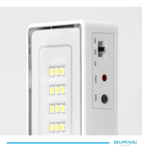 Luminária de emergência 30 leds 1w 50/100lm 100- 240v 40030134