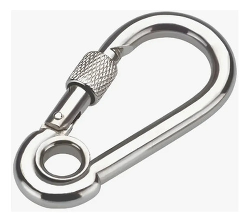 MTR-11 Mosquetão estamp. aço maleável com trava roscada e anel din 5299 -C- 11x120mm -0,45 toneladas- Galv.