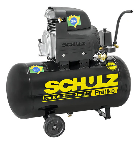 Compressor de ar portátil CSI86 pratiko 25 litros 110V Schulz 915.0421-0