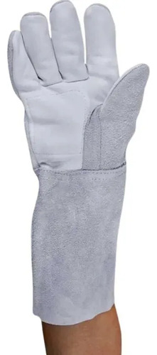 Luva de vaqueta com punho 20cm em raspa com regulagem no dorso CA 16072 Zanel VD-20CB
