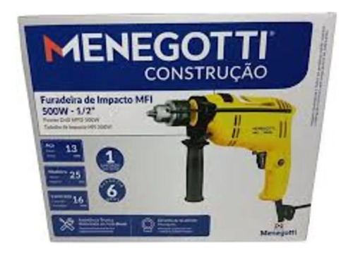 Furadeira de impacto MFI 500w 220v 60hz 40790105 Menegotti
