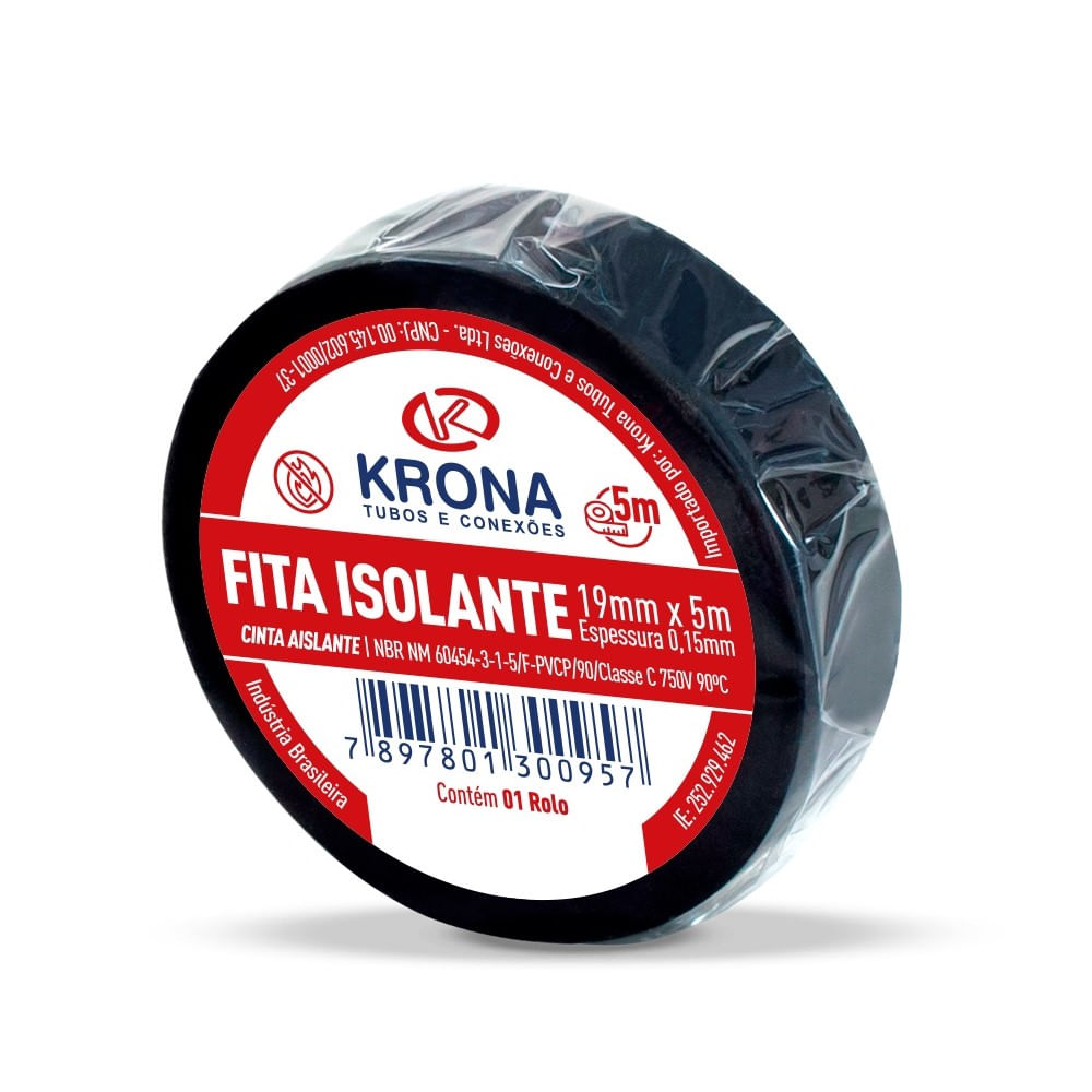 Fita isolante anti-chama c /celof.19MM X 5M krona
