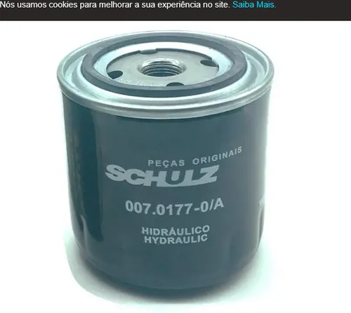 Filtro de Óleo Retenção Partículas Sólidas Aço Papel 93mm 3/4pol UNF Motor Compressor Schulz 00701770/AT