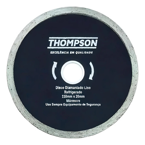 Disco diamantado liso mármore 110X20mm Thompson 692