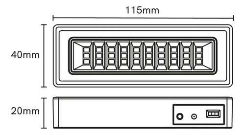 Luminária de emergência 30 leds 1w 50/100lm 100- 240v 40030134