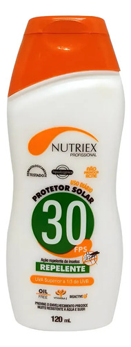 Protetor solar FPS 30 com repelente 120ml Nutriex 60988