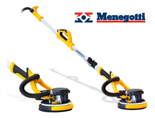 Lixadeira telescópica parede teto 750 MLP 750 Menegotti 127v amarelo 60hz