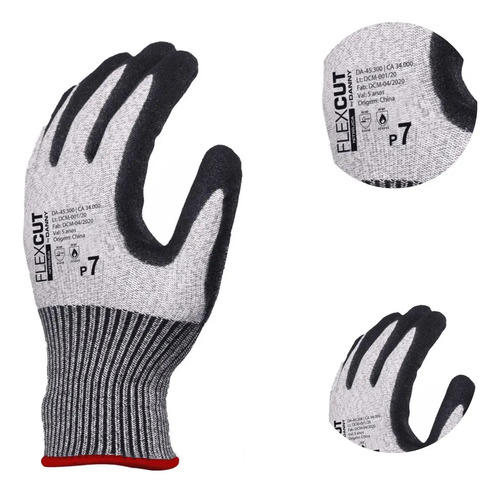 Luva anti corte flexcut nitrílica CA 34000 DA-45300 Danny