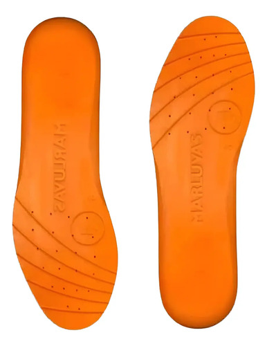 Palmilhas ortopédicas laranja Marluvas pu jacar ( PU Conformada)
