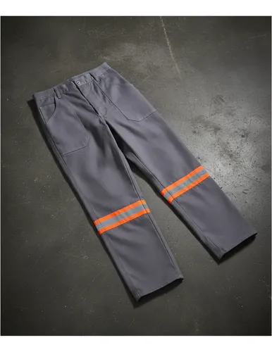Calça cinza operacional com refletivo laranja NR10 CA 43834 Ledan