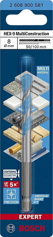 Broca HEX 9 Multiconstruction 8x50x100