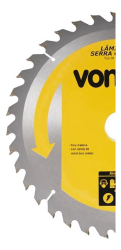 Lamina serra circular vídea 450X30mm 48 dentes Vonder 4650450480