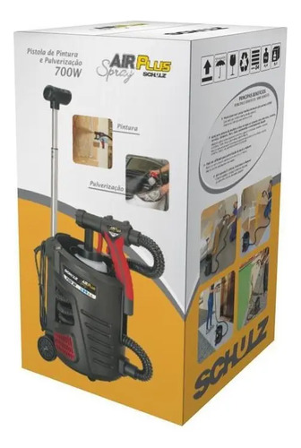 Pistola Pulverizadora Elet Air Pl Spray 700 com Motor Elet 700W 220V 800ML Man Schulz 92012840