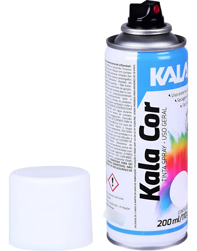 Tinta spray uso geral branco brilhante 350ml Kala 935590
