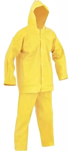 Conjunto jaqueta e calça pvc forrado amarelo Plastcor CA 36551 / 36549