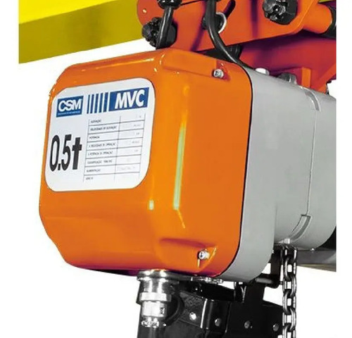 Talha elétrica de corrente mvc com trole 0,5 toneladas 6 metros 220v Csm 75001474