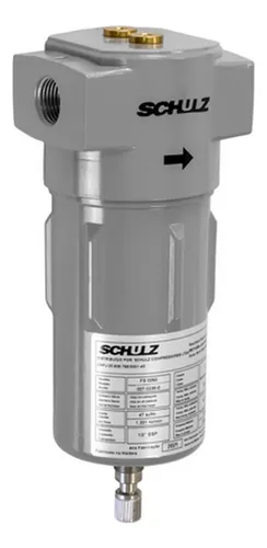 Filtro de Ar FS0050-C Adsorção Alumínio Carvão Ativado 47Pcm 16bar 1/2pol BSP Rede Ar Compressor Schulz 702400