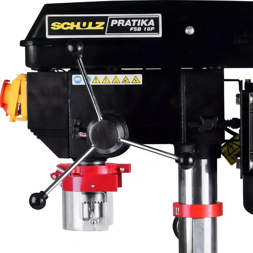 Furadeira de Bancada FSB16P Monofásico 127V 1/2CV 360-3060RPM Mandril 16mm 60mm Mesa Mov Gire Incl ±45G Schulz 91205020