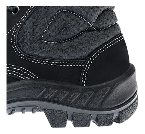 Botina amarrar bico plástico nobuck preto new prime 50B26-CB-BP CA 45611 Marluvas 700457