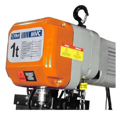 Talha elétrica de corrente MVC 1 tonelada sem trole 380v 75001495 Csm