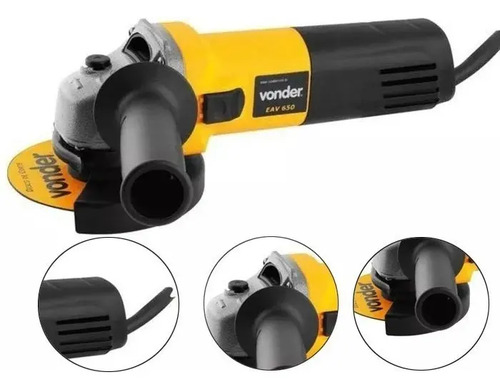 Esmerilhadeira 4.1/2 EAV 650 com 3 discos 127v Vonder 6001065127