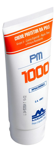 Creme proteção da pele PM1000 200 gramas CA 10931 Mavaro