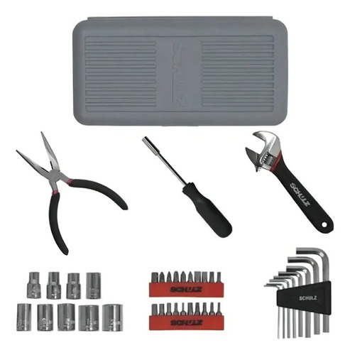 Cj de Ferramentas Manuais de Uso Hobby com 40 Pecas Variadas Schulz 92700070