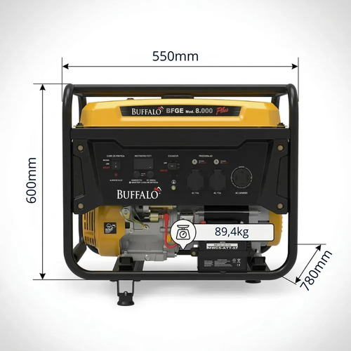 Motogerador BFGE 8000 plus partida elétrica 61536 Buffalo