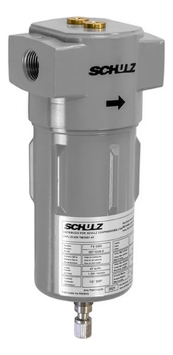 Filtro de Ar FS0050-H Coalescente Alumínio Filtrante Encapsulado 0,01MIC 47Pcm 16bar 1/2pol BSP Rede Schulz 702390