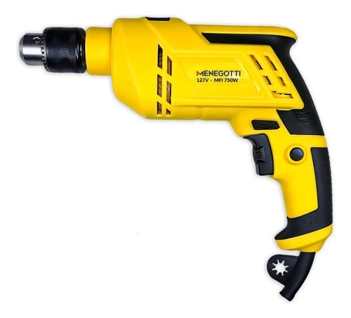 Furadeira De Impacto Mfi 750w 60hz Menegotti 127v Cor Amarelo 220v