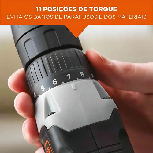 Furadeira parafusadeira bivolt BCD702C1 Black&Decker