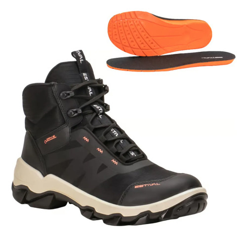 Botina de segurança Hybrid future black HB40001S1 pvc CA 47843 Estival