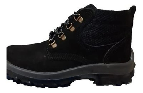 Botina de amarrar nobuck preto CA 15080 TP092 Cartom