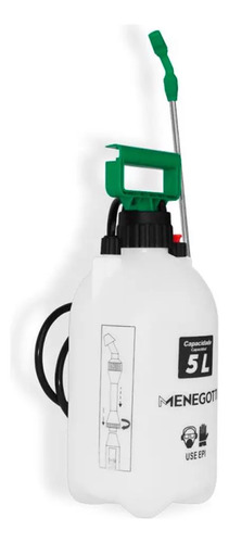 Pulverizador Lateral Manual 5l Menegotti 40780079 Branco