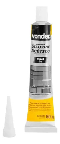 Borracha de silicone acético 50 gramas Vonder (tubete) 1647004050