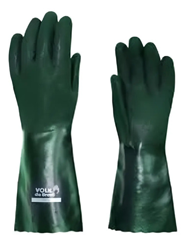 Luva de pvc verde CA 37127 Volk 26cm 102510303 Tam G