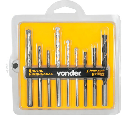 Furadeira de impacto FIV709 Kit com 9 peças e maleta 127v Vonder 6001709127