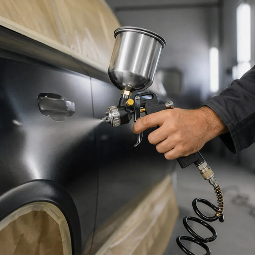 Conjunto Compact Kit com 01 Pistola Por Gravidade, 01 Mangueira com Terminais e Conexões. Schulz 80923570