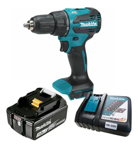 Parafusadeira/furadeira impacto + DC18RC + BL183 DHP490Z Makita