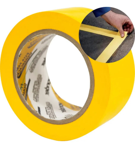 Fita demarcação adesiva 48mm 30 metros amarela Vonder 1065504301
