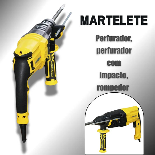 Martelete Perfurador Rompedor MMR800 3J 3KG 220V Menegotti 40870149