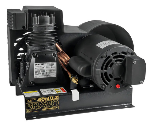 Compressor de Ar Estacionário Pistão CSI4BRAVO Ad C Motor Monofásico Aberto Industrial 1CV 220V 2P60Hz Schulz 92176690