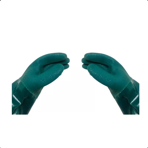 Luva pvc verde com forro Volk Smart CA 46837