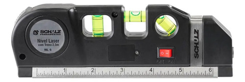 Nivel A Laser com Trena e Tripe MOD.NL6 com Niveis Bolha Vertical Horizontal Construção Civil Domestico Schulz 92012940